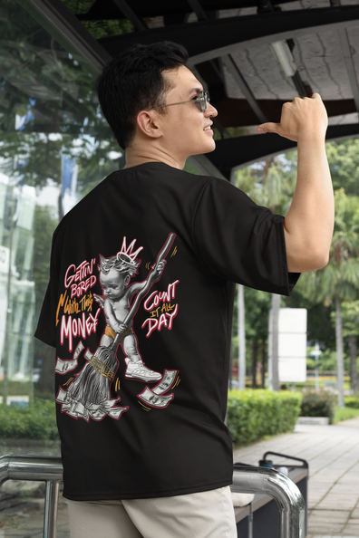 Show Me Money Back Print T-Shirt